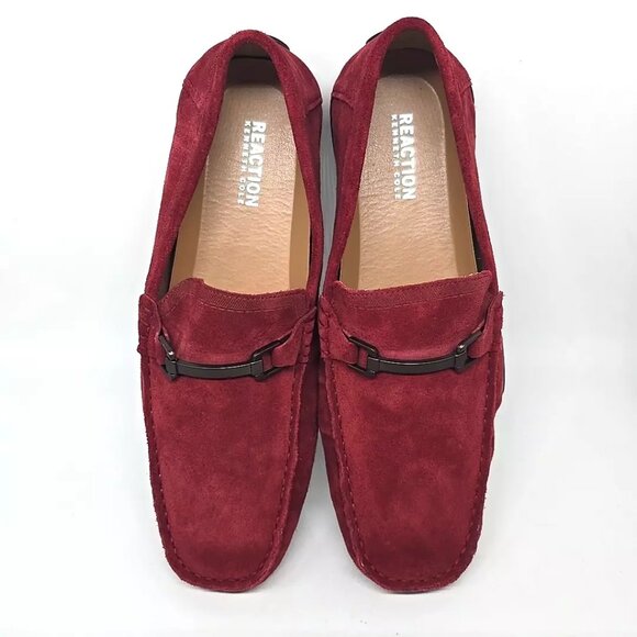 Kenneth Cole Reaction My World Red Leather Slip on Comfort Shoes Men\'s Size 13W